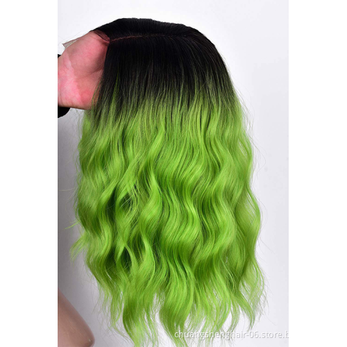 wholesale short Wavy Synthetic Lace Front Wig Lace Part Wig For Women Heat Resistance fiber ombre Synthetic Wigs Lace Front